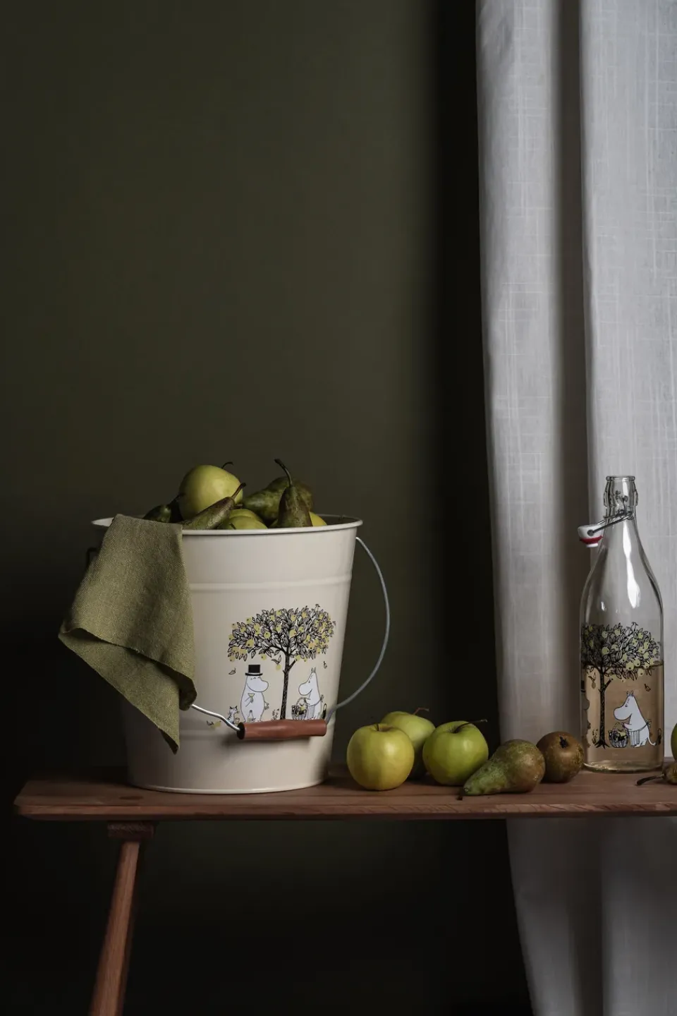 Muurla Moomin bucket 10 L, Apples Yellow Best
