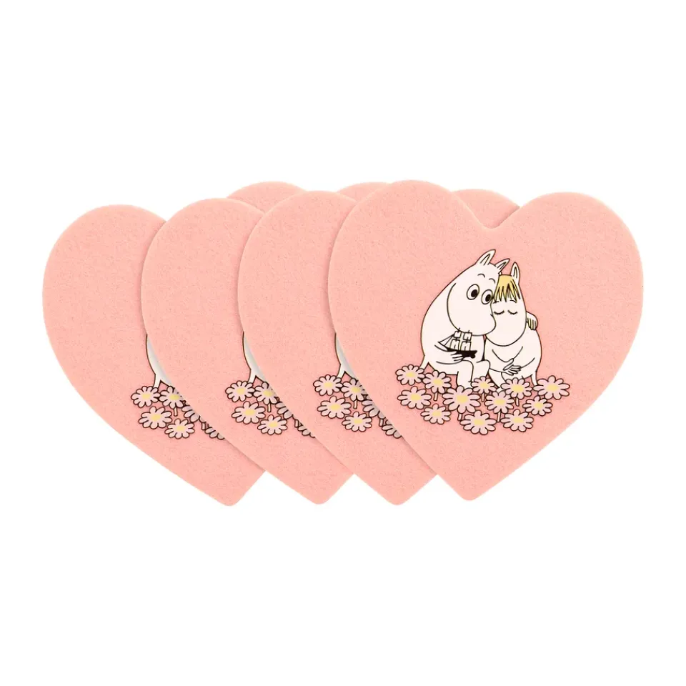 Muurla Moomin coaster set, 4-pack, Together Pink Online