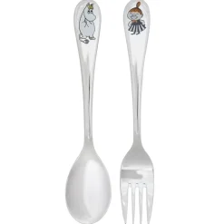 Hackman Moomin cutlery childrens set 2-pack, Snorkfröken & lilla my Silver-coloured New