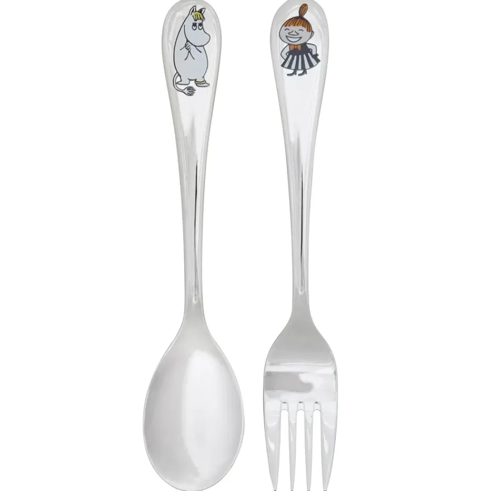 Hackman Moomin cutlery childrens set 2-pack, Snorkfröken & lilla my Silver-coloured New