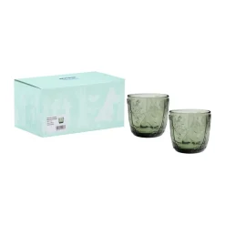 Moomin Arabia Moomin drinking glass 28 cl 2-pack, Pine Green Clearance