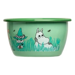 Muurla Moomin enamel bowl Boys 30 cl, Green Discount