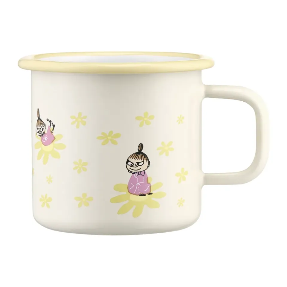 Muurla Moomin enamel mug 37 cl, Flowers White Discount