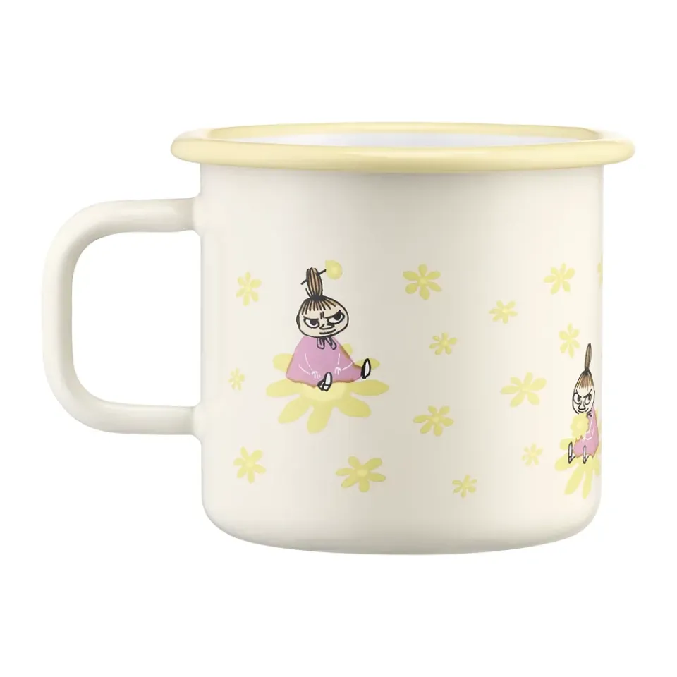 Muurla Moomin enamel mug 37 cl, Flowers White Discount