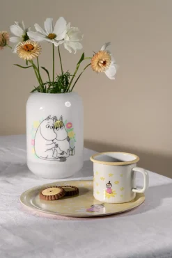 Muurla Moomin enamel mug 37 cl, Flowers White Discount
