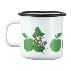 Muurla Moomin enamel mug 37 cl, Joyfull Apples White New
