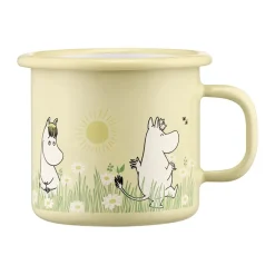Muurla Moomin enamel mug 25 cl, Meadow Yellow New