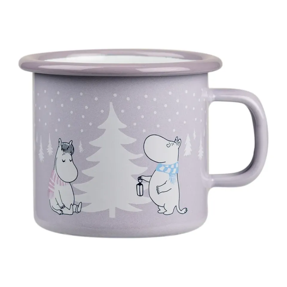 Muurla Moomin enamel mug 25 cl, Snowfall Purple Sale