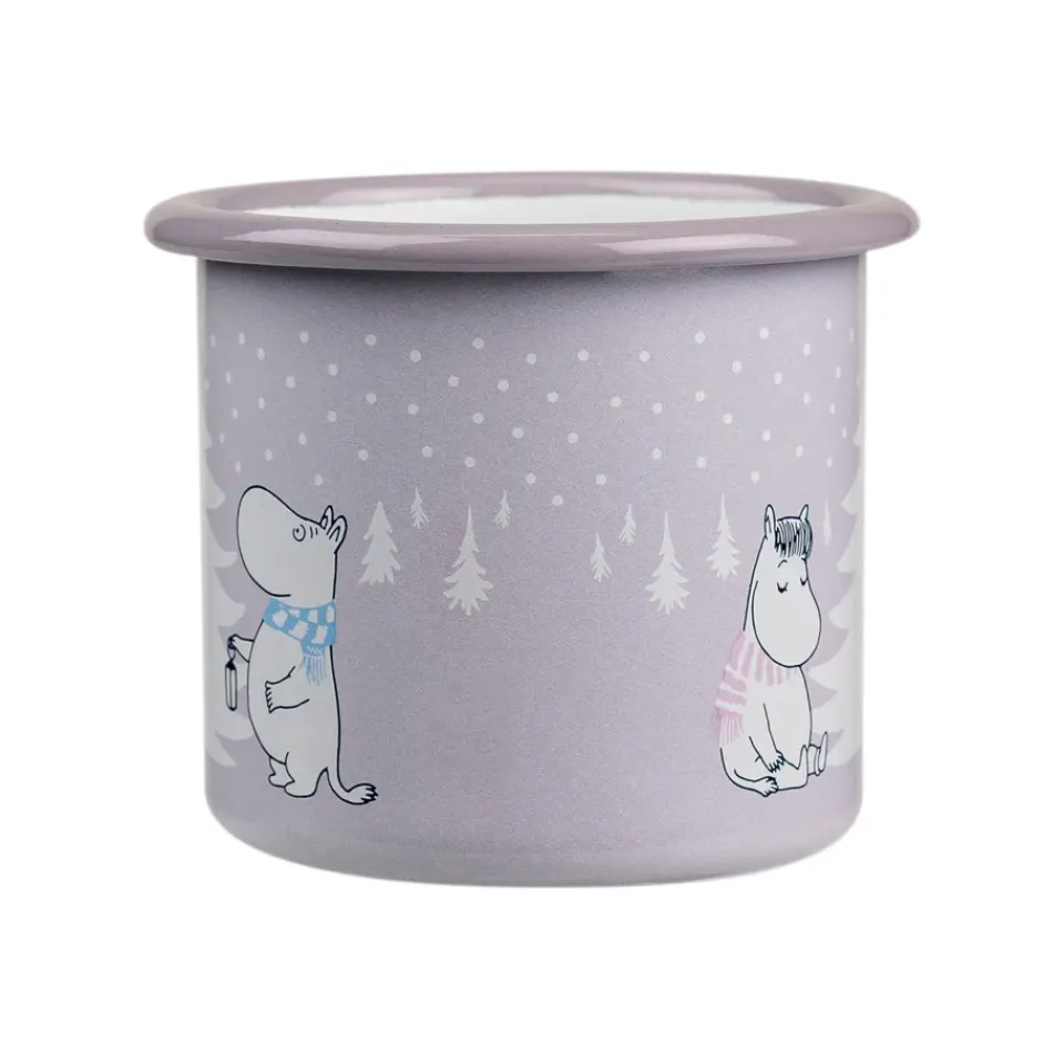 Muurla Moomin enamel mug 25 cl, Snowfall Purple Sale