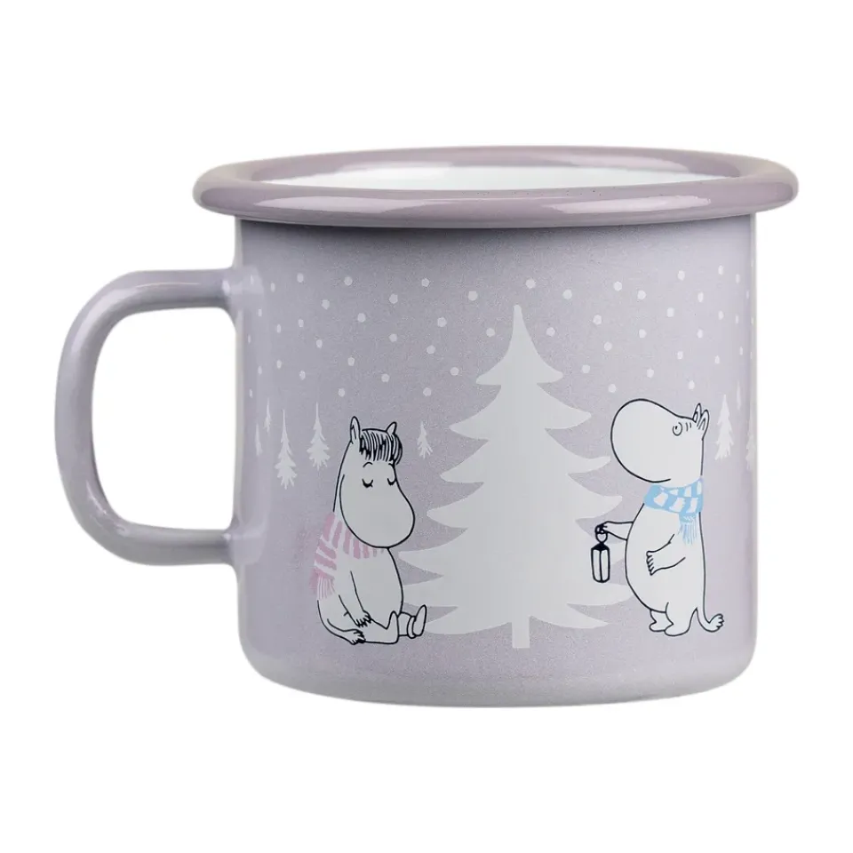 Muurla Moomin enamel mug 25 cl, Snowfall Purple Sale