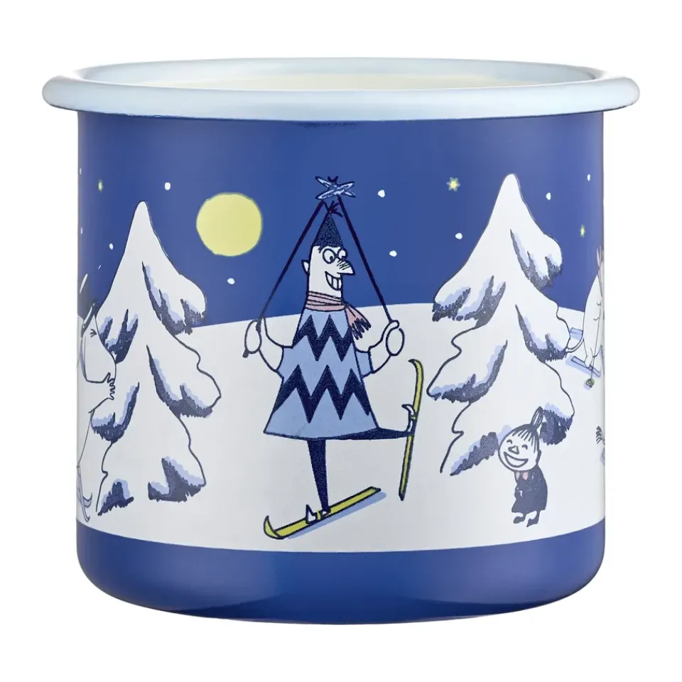 Muurla Moomin enamel mug 37 cl, Starry night Blue