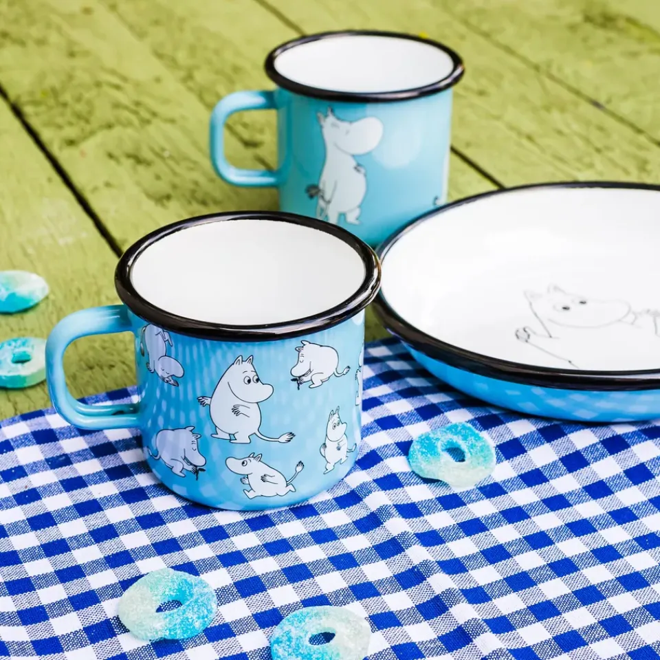 Muurla Moomin enamel mug, 2.5 dl Blue Outlet