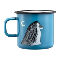 Muurla Moomin enamel mug 550 ml, The Groke Blue Sale