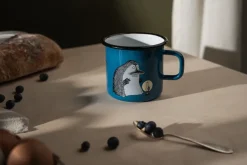 Muurla Moomin enamel mug 550 ml, The Groke Blue Sale