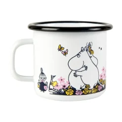 Muurla Moomin enamel mug hugs 25 cl, White Sale