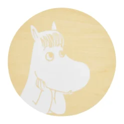 Muurla Moomin glass coaster Ø10 cm, Snorkmaiden Yellow