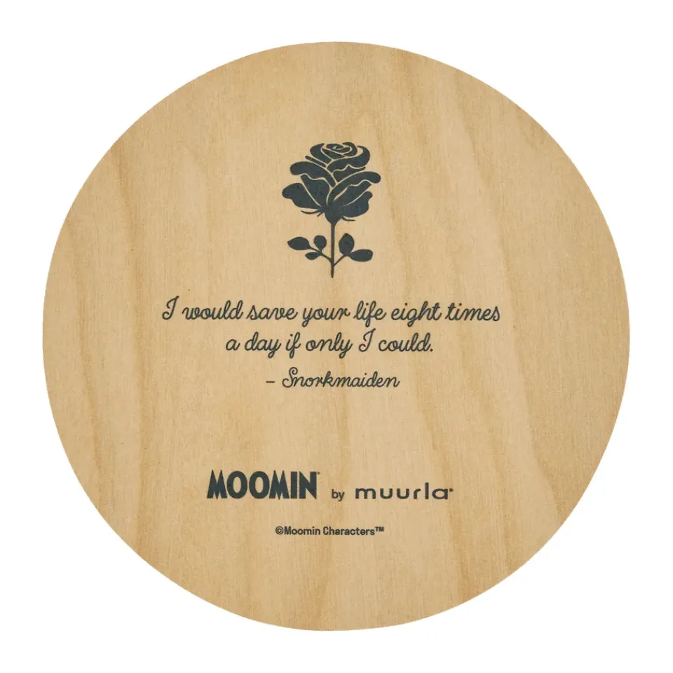 Muurla Moomin glass coaster Ø10 cm, Snorkmaiden Yellow