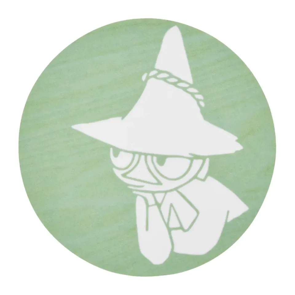 Muurla Moomin glass coaster Ø10 cm, Snufkin Green