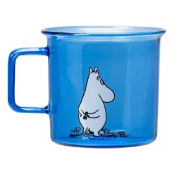 Muurla Moomin glass mug 35 cl, Blue New