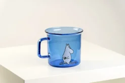 Muurla Moomin glass mug 35 cl, Blue New