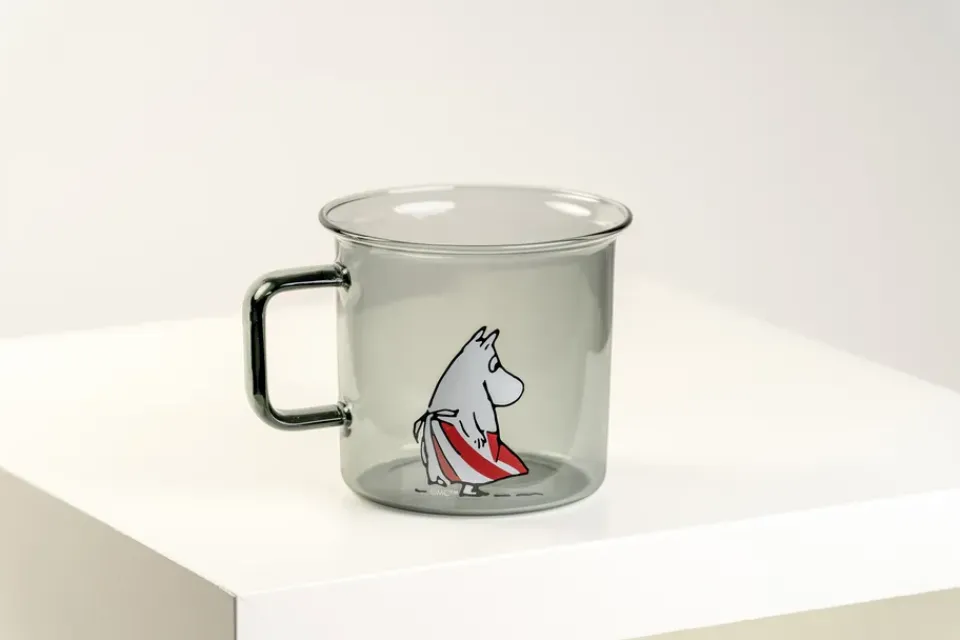 Muurla Moomin mamma glass mug 35 cl, Grey Best