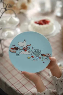Rätt Start Moomin Picnic flat plate Ø19.5 cm, Light Blue
