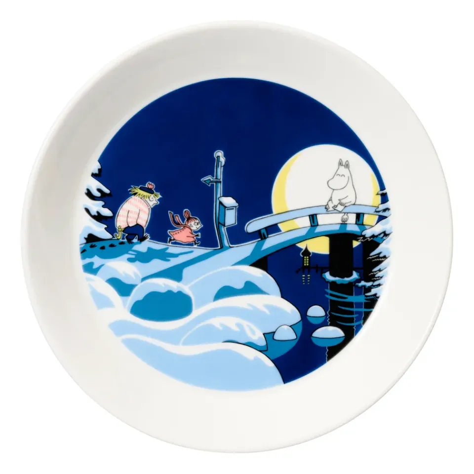 Moomin Arabia Moomin plate set Office & Winternight, Ø19 cm Multi