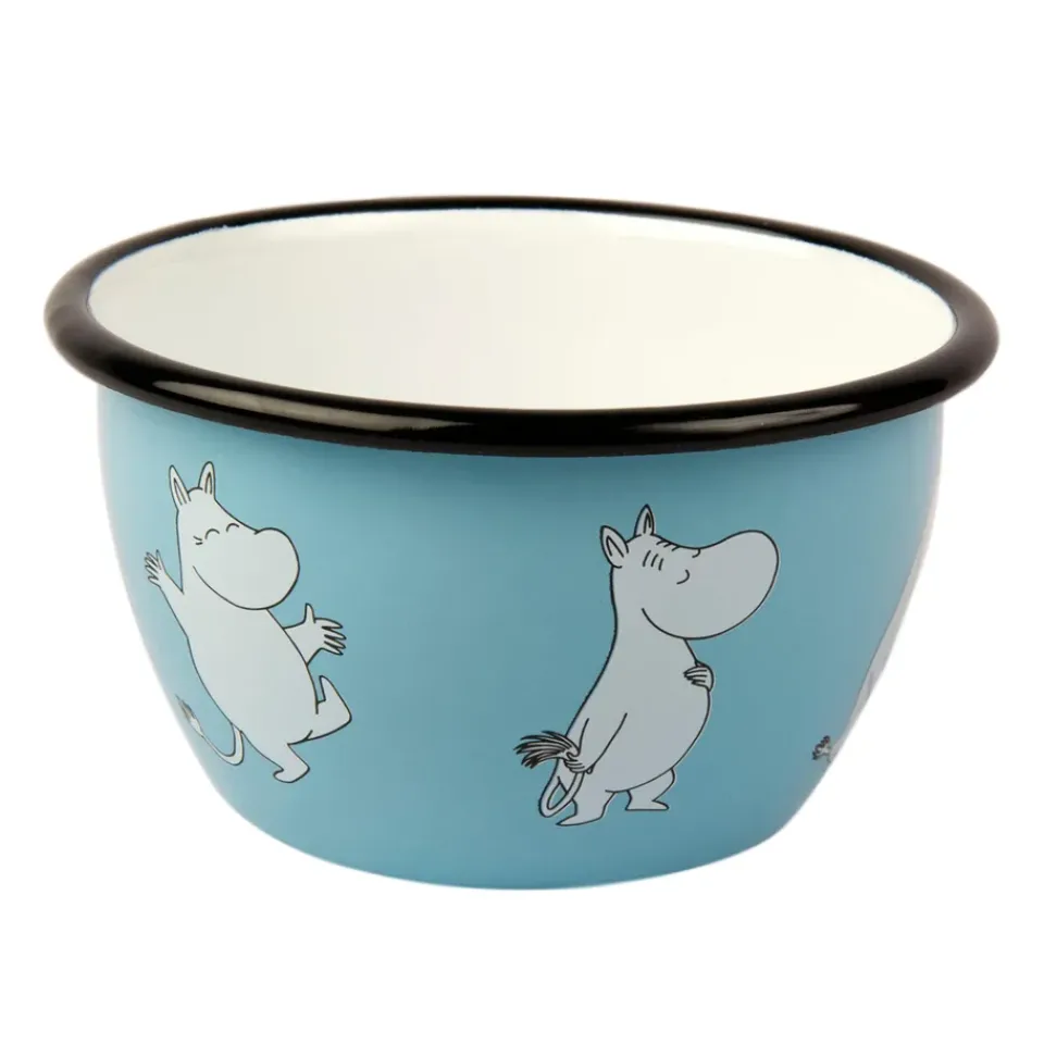 Muurla Moomin Retro enamel bowl 6 dl, moomin Blue New