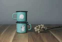 Muurla Moomin Retro enamel mug 37 cl, Mint BlueTurquoise New