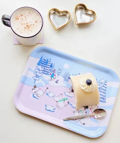 Opto Design Moomin tray winter 2022 20x27 cm, Blue-white-pink BlueWhitePink