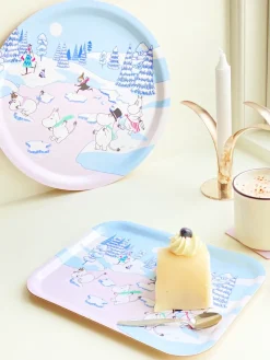 Opto Design Moomin tray winter 2022 20x27 cm, Blue-white-pink BlueWhitePink