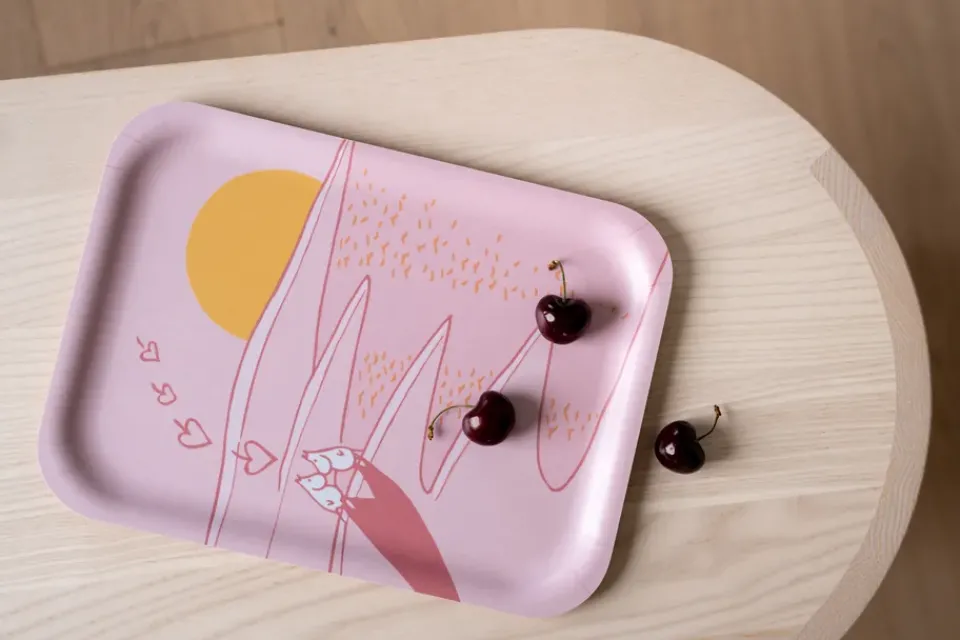 Muurla Moomin tray 20x27 cm, A moment Pink Best