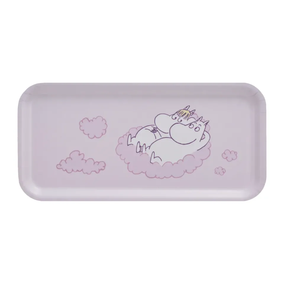 Muurla Moomin tray 13x27 cm, In the clouds Pink Outlet