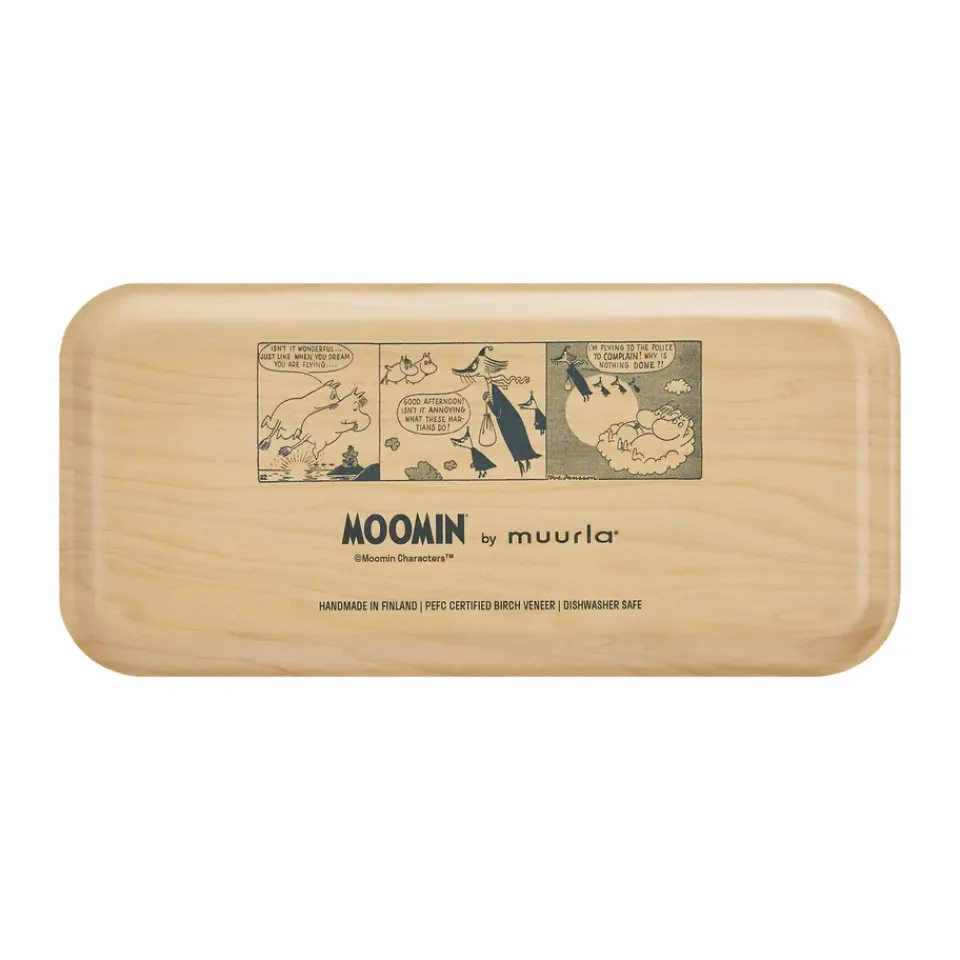 Muurla Moomin tray 13x27 cm, In the clouds Pink Outlet