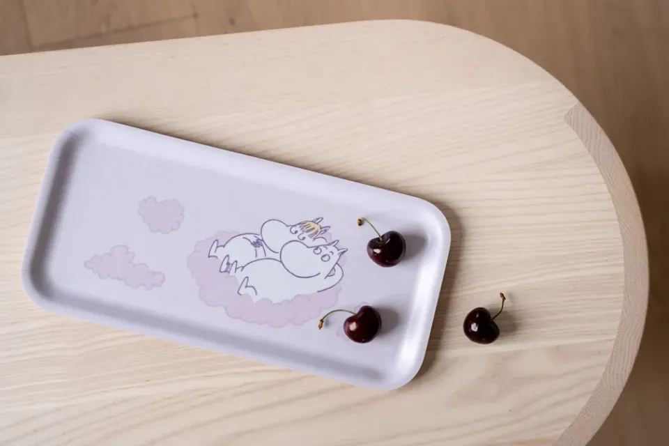 Muurla Moomin tray 13x27 cm, In the clouds Pink Outlet