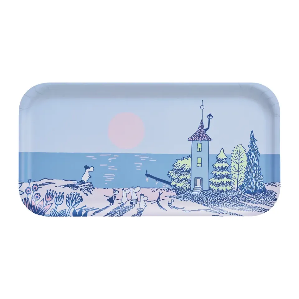 Muurla Moomin tray 22x43 cm, Sunset Blue Online