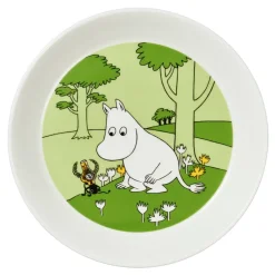 Moomin Arabia Moomintroll plate, grass Green Outlet