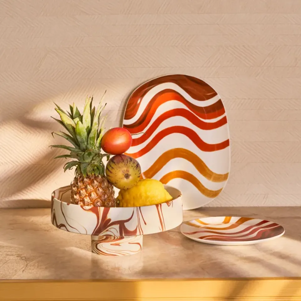 URBAN NATURE CULTURE Moon decorative bowl Ø26 cm, Brown- White Best