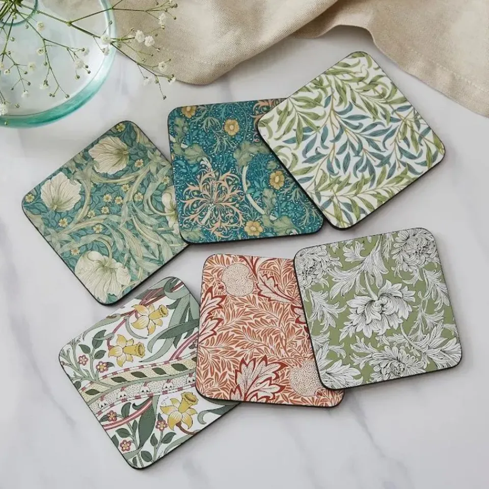 Pimpernel Morris & Co coasters 6-pack, Green, blue GreenBlue Sale