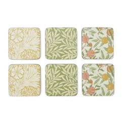 Pimpernel Morris & Co Simpley mixed glass coasters 6 pieces, Fruit, Willow, Marigold Multi Best