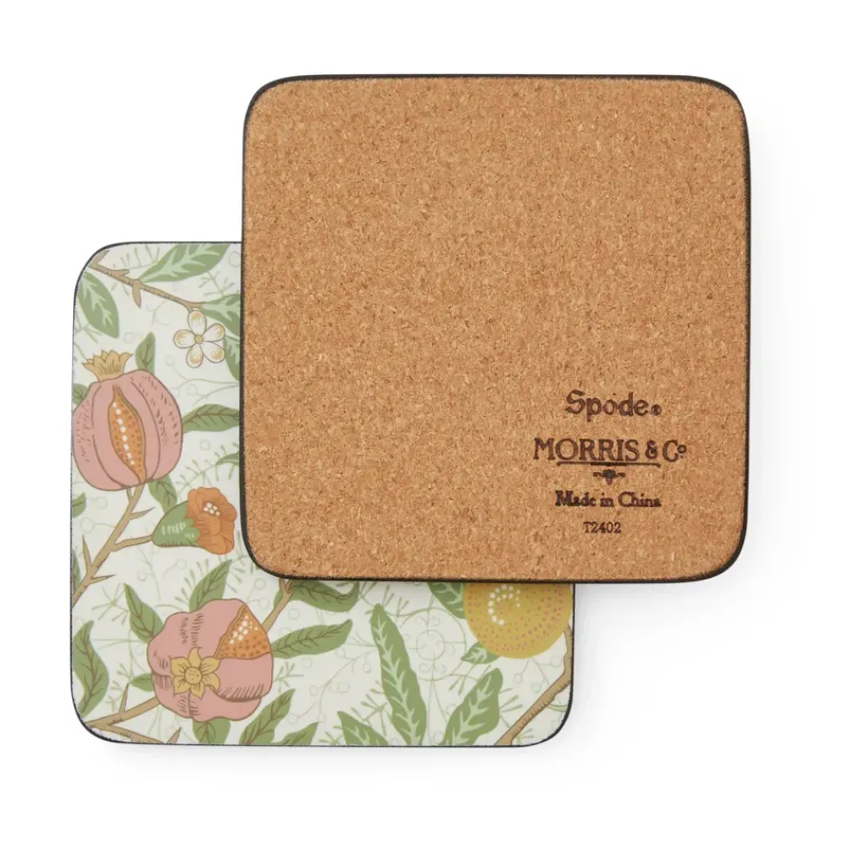 Pimpernel Morris & Co Simpley mixed glass coasters 6 pieces, Fruit, Willow, Marigold Multi Best