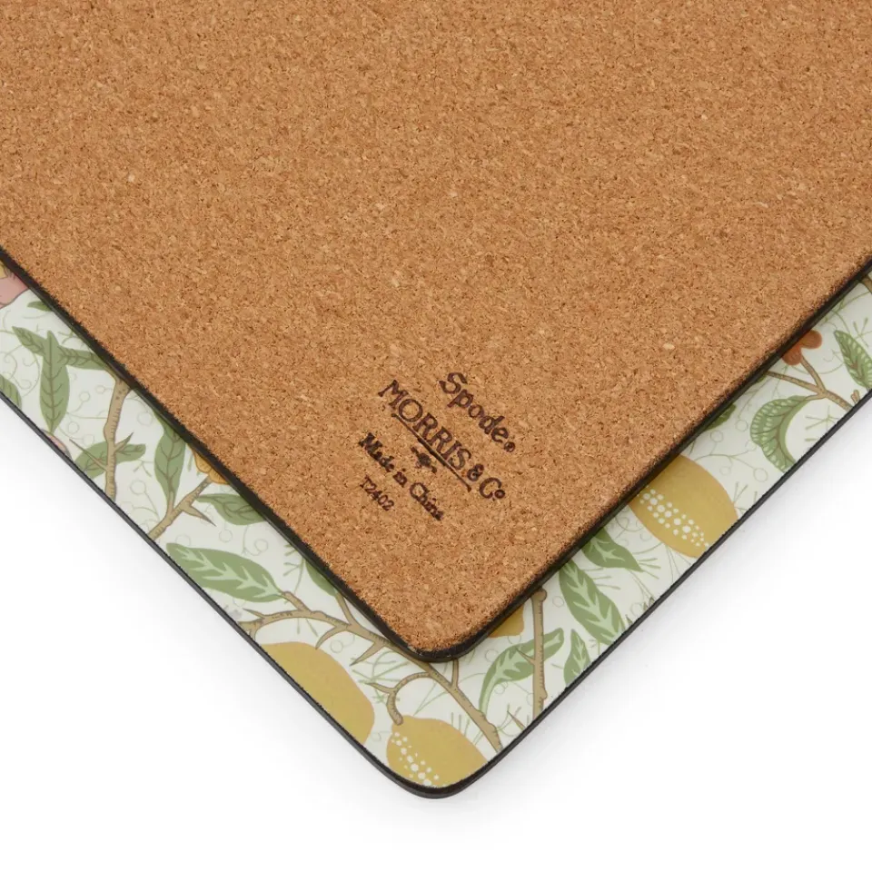Pimpernel Morris & Co Simpley mixed placemat 4 pieces, Fruit, Willow, Strawberry Thief, Marigold Multi Clearance