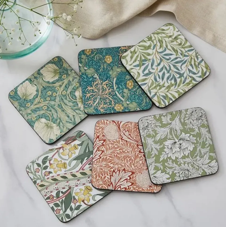 Pimpernel Morris & Co Willow Bough coasters 6-pack, Green, blue GreenBlue Best