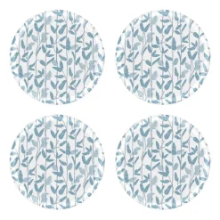 Åry Home Mougli Blue coaster Ø11 cm 4-pack, Blue-white BlueWhite Clearance