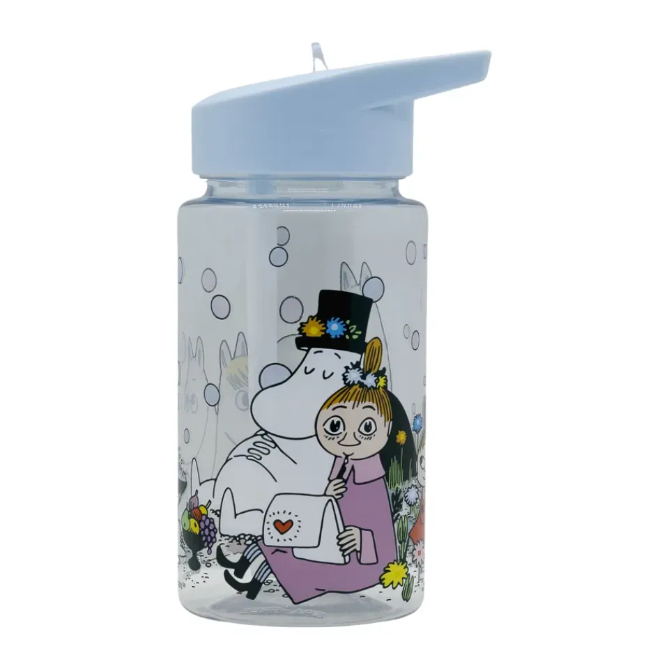 Rätt Start Mumin Archipelago water bottle 550 ml, Blue Transparent Outlet