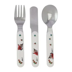 Rätt Start Mumin children's cutlery set 3 pieces, White Multi New