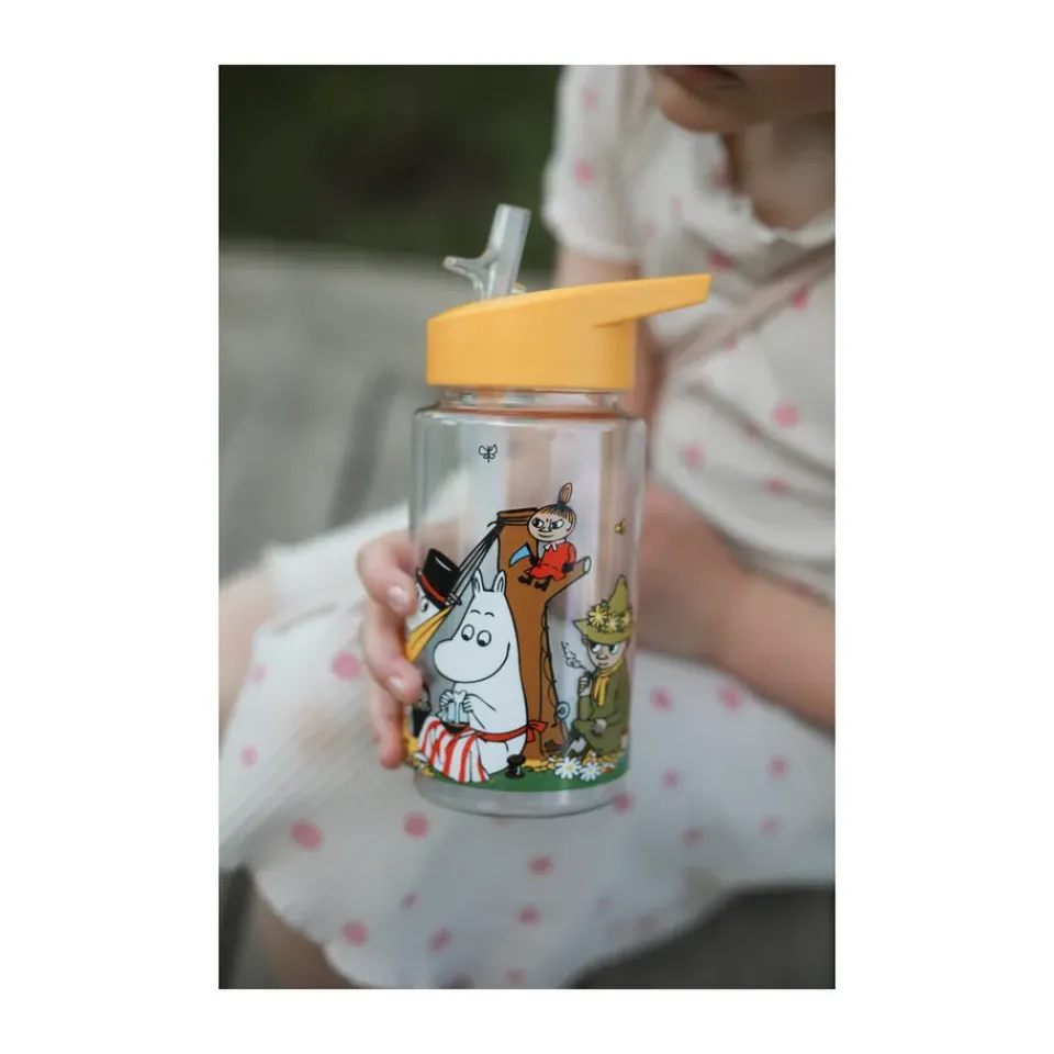 Rätt Start Mumin Picknick water bottle 550 ml, Yellow Transparent Hot