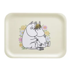 Muurla Mumin tray 20x27 cm, Flowers White Sale