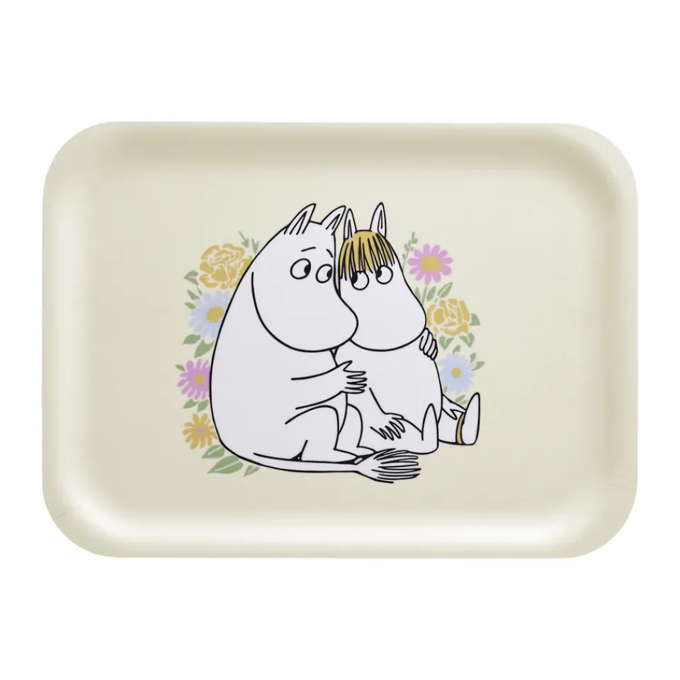 Muurla Mumin tray 20x27 cm, Flowers White Sale