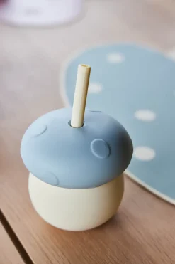 OYOY Mushroom cup, Off-white blue WhiteBlue Online